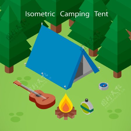三维野营帐篷图片