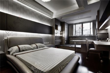 简约卧室大床设计图