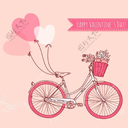 粉红色的自行车