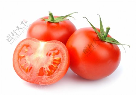 三个新鲜西红柿图片