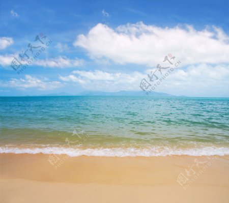 大海沙滩摄影高清图片