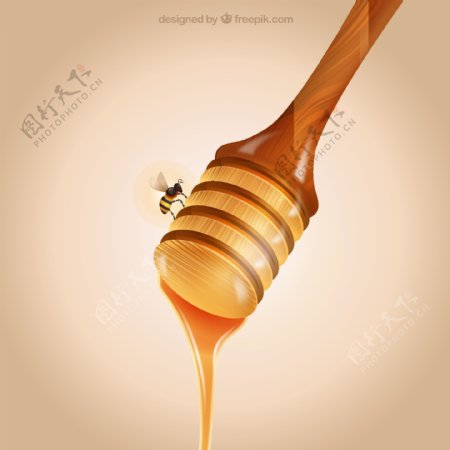 搅蜜棒蜜蜂蜂蜜