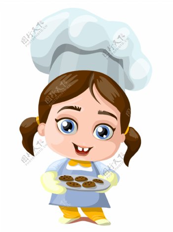 卡通儿童厨师素材设计