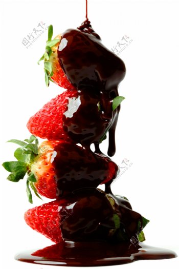 草莓上的巧克力