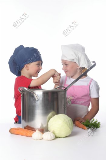 可爱儿童厨师图片