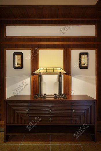 现代古典卧室客厅装修效果图