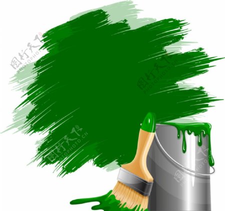 绿色油漆