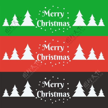 圣诞树背景卡片设计