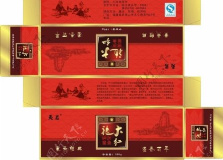 大红袍茶叶包装图片模板下载