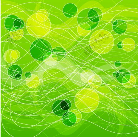 抽象的绿色圆圈背景图案