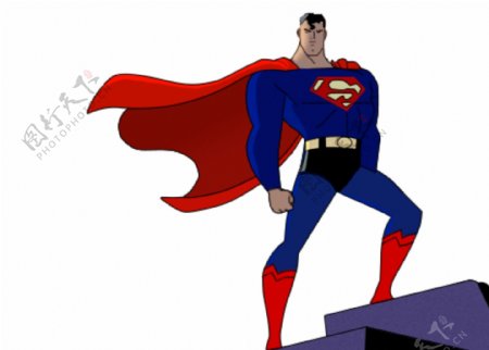 超人卡通手绘美国科幻电影人物