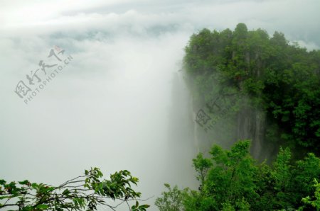 峡谷云海风景图片