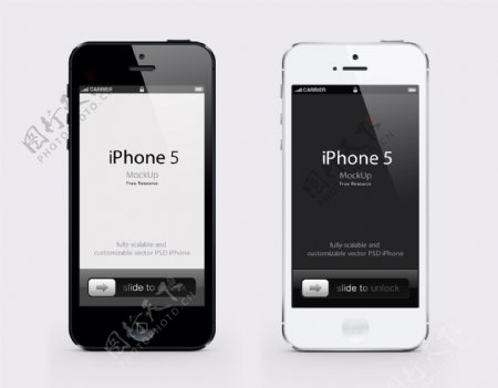 iPhone5黑白模型
