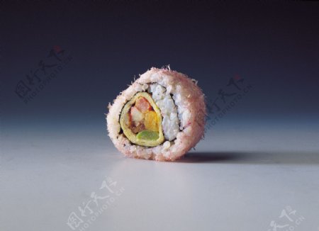 紫菜包饭寿司特写图片