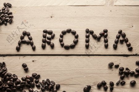 咖啡豆字体图片