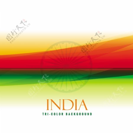 印度国旗色橙色和绿色