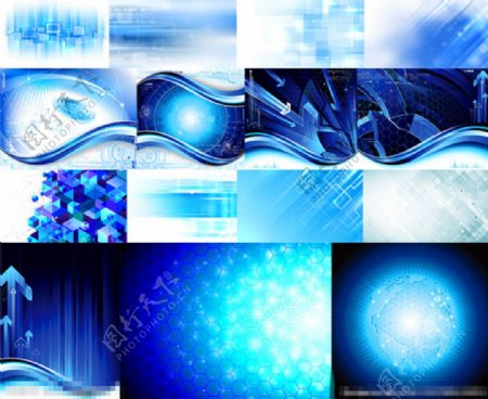蓝色背景蓝色科技背景图片2