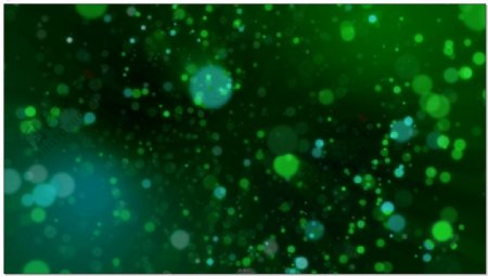 三维空间中旋转的绿色圆形光点背景视频素材