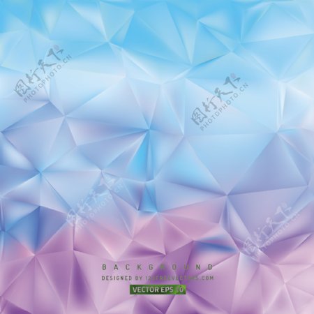 蓝紫色多边形三角形图案背景
