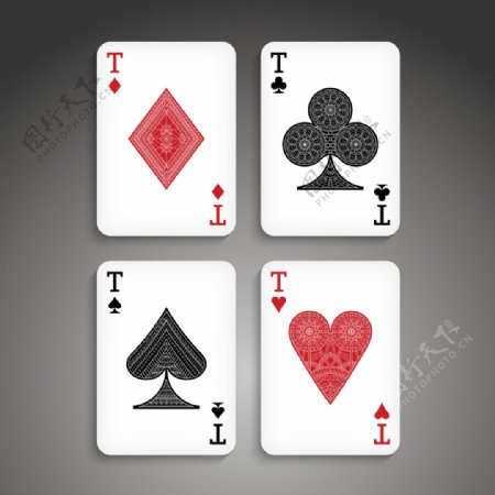 波希米亚风格的扑克牌