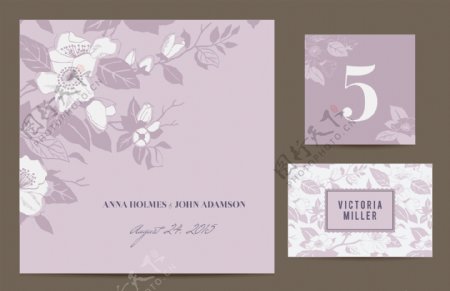 典雅浪漫婚纱婚礼欧式花纹花边框卡片背景