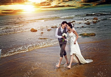 阳光沙滩婚纱样片