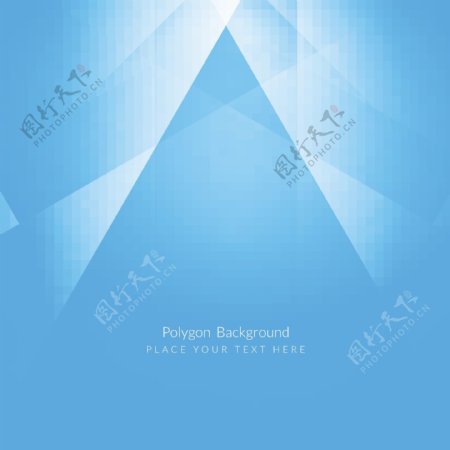 一个蓝色三角形的几何抽象背景