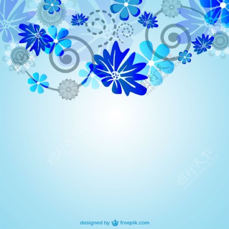 蓝色花的背景