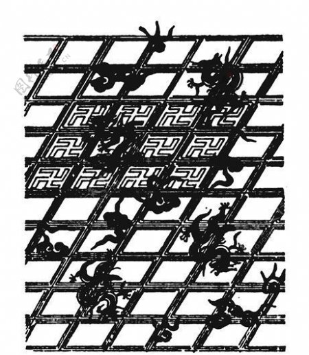 元明时代矢量版画古典图案矢量中华五千年AI源文件0081