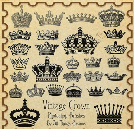 尊贵的欧式皇冠装饰笔刷