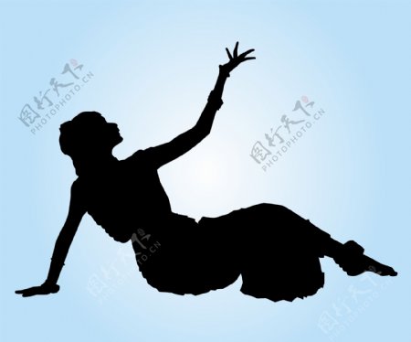 地板上的印度舞者