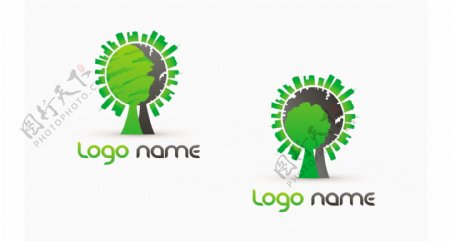 创意地球环保logo设计