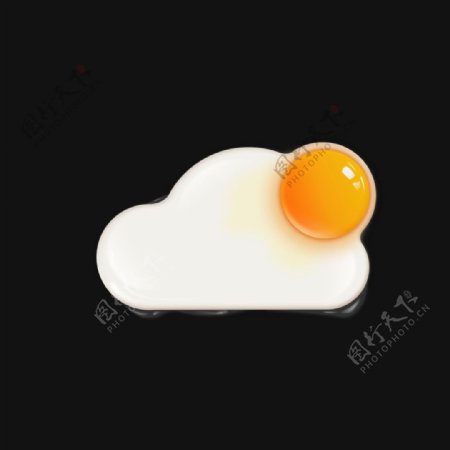 创意鸡蛋天气图标UI设计PSD下载