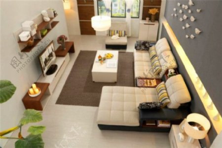 现代风格客厅沙发装饰设计