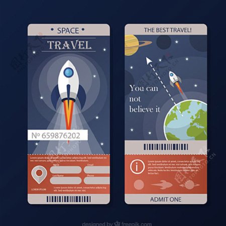 宇宙太空旅行票图片