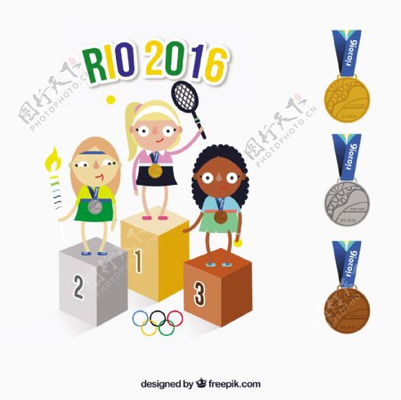 奥运会运动员素材设计