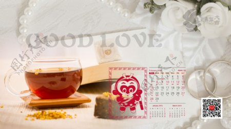 2016年2月猴年唯美爱情桌面壁纸