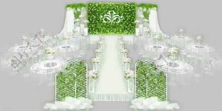 森系绿色小清新婚礼效果图