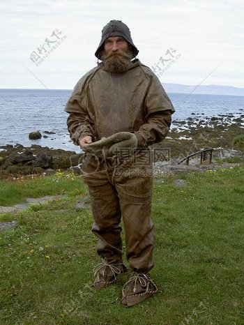 冰岛上的钓鱼者