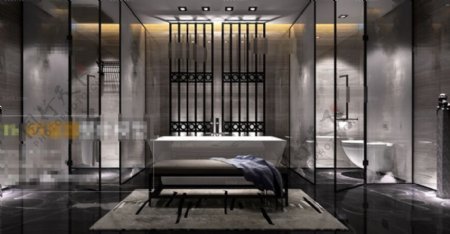 中式风格整体卫浴空间