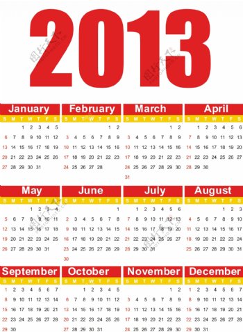 描述新年里的时间日历向量矢量背景