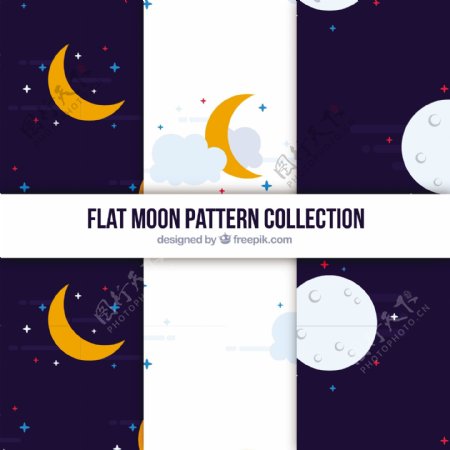 不同的月亮图案