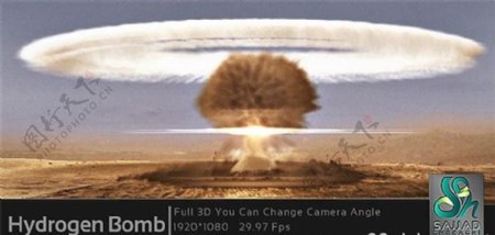 原子弹爆炸模拟动画AE模板