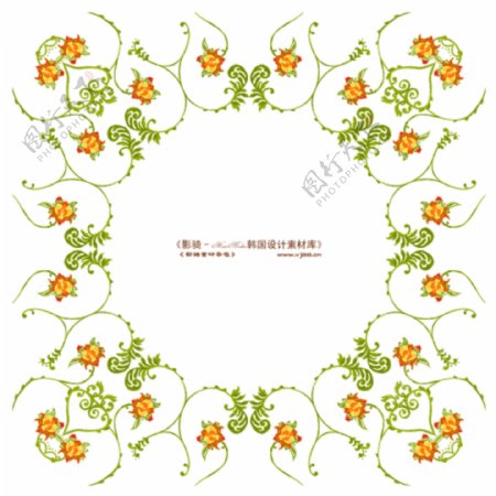 韩国花草纹样设计素材