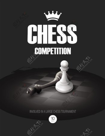 黑色国际象棋背景矢量素材下载