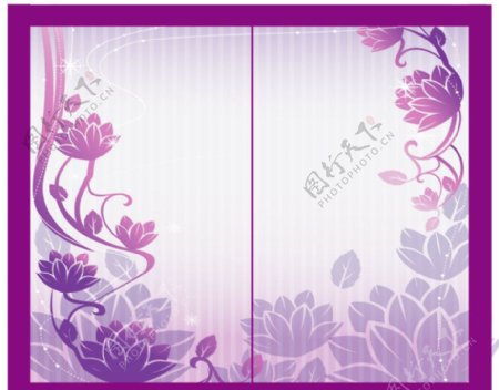 紫色花纹移动门户设计图源文件下载