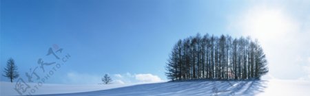 冬天里的风景背景素材26