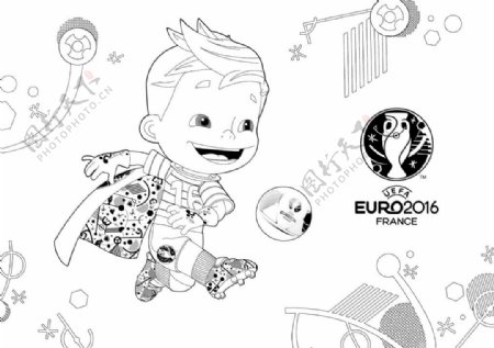 2016欧洲杯官方海报铅笔稿