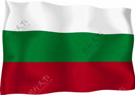 保加利亚国旗矢量