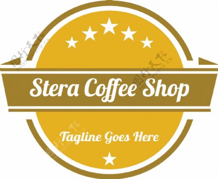 咖啡商店徽标